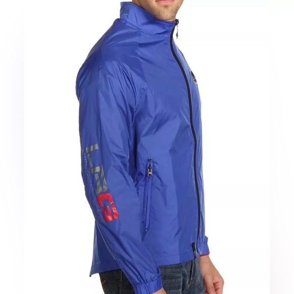 Y2K L-R-G LRG Enterpriser Windbreaker Men’s Jacket Blue Logo Size XL - Picture 2 of 11